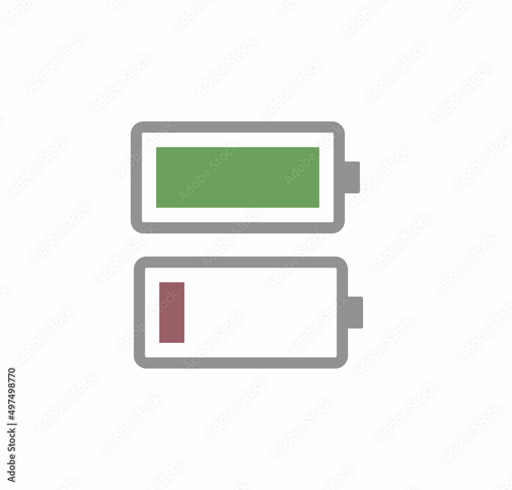 the icon of the phone's charge level. vector illustration the icon of the phone's charge level. vector illustration