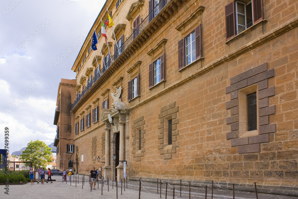 Norman Palace (or Palazzo Reale) in Palermo, Sicily, Italy