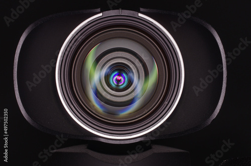 All-seeing webcam with lens reflections