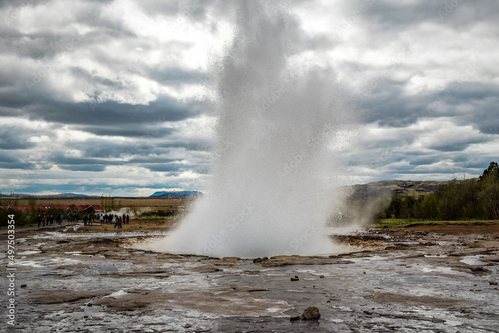 Strokkur geyser eruption, Iceland