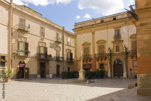 Palazzo Valguarnera Gangi at Piazza Croce dei Vespri in Palermo, Sicily, Italy