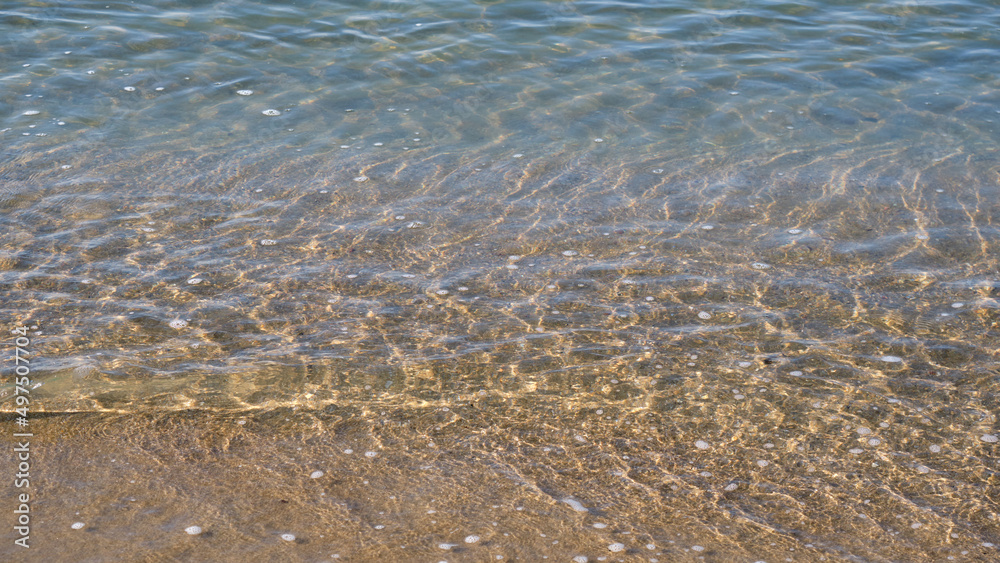 beautiful sand beach and waves