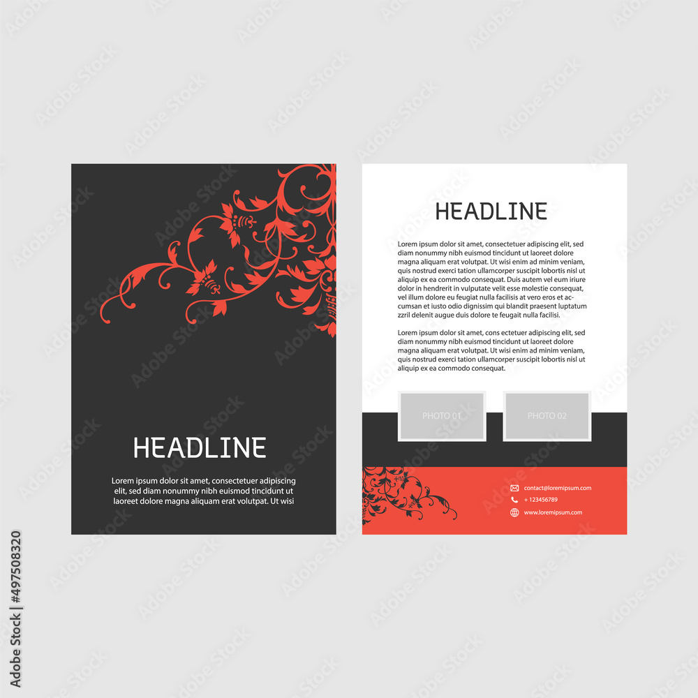 Simple and floral flyer template.