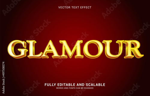 editable text effect, Glamour style