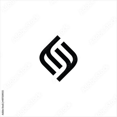 letter f s logo vector template