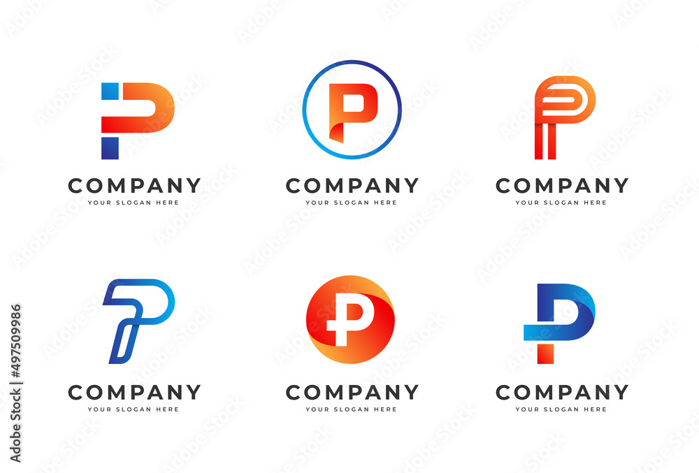Big bundle set of colorful letter p logo design. Vector design element, with variety p logo gradient style element, business sign, logos, identity, vector illustrations. Big bundle set of colorful letter p logo design. Vector design element, with variety p logo gradient style element, business sign, logos, identity, vector illustrations.