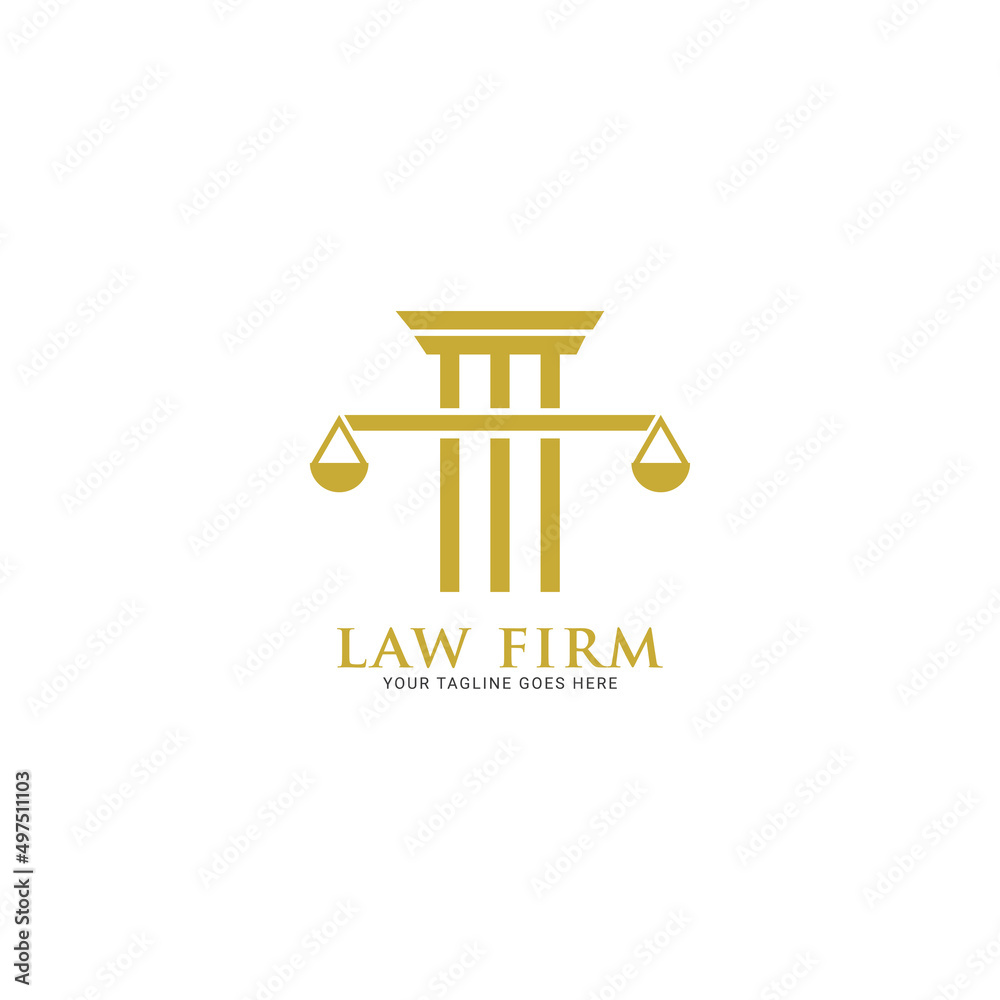 Law firm logo design vector template. Law firm logo design vector template.