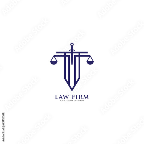 Law firm logo design vector template.