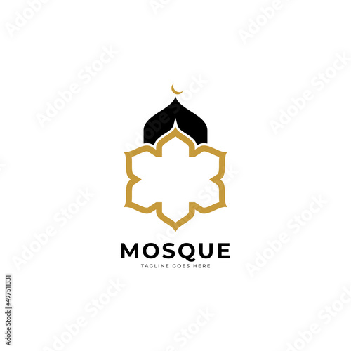 slam Mosque Logo Vector. Islamic Vector