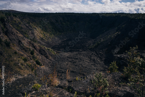 Hiiaka Crater in Volcanoes National Park on Big Island, Hawaii photo