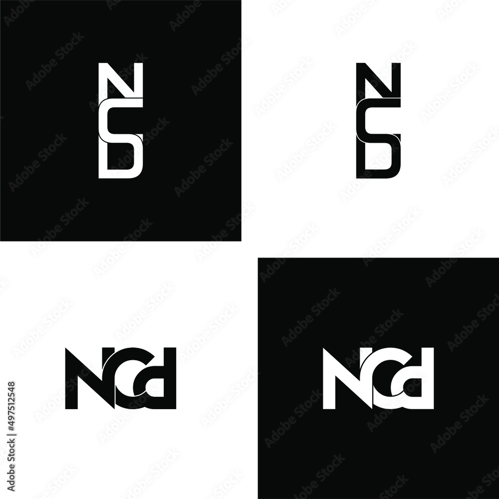 ncd letter original monogram logo design set