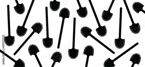 Toilet brush icon or pictogram for toilets. Vector wc symbol. Restroom or bathroom pictogram. Toilets, cleaning. Please keep toilet clean. cleanup. photo