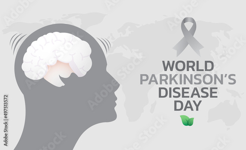 World Parkinson’s Disease day. Holiday concept. Template for background, banner, card, poster with text inscription. 