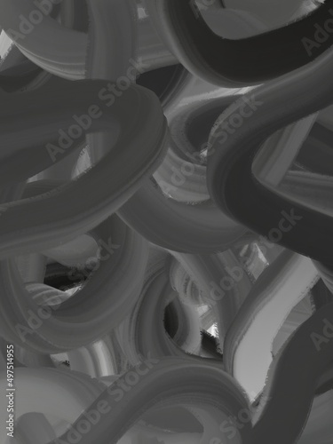 Black abstract graphic trendy illustration