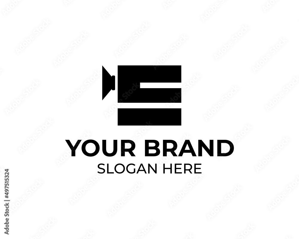 letter E video logo design vector template sign icon letter E video logo design vector template sign icon