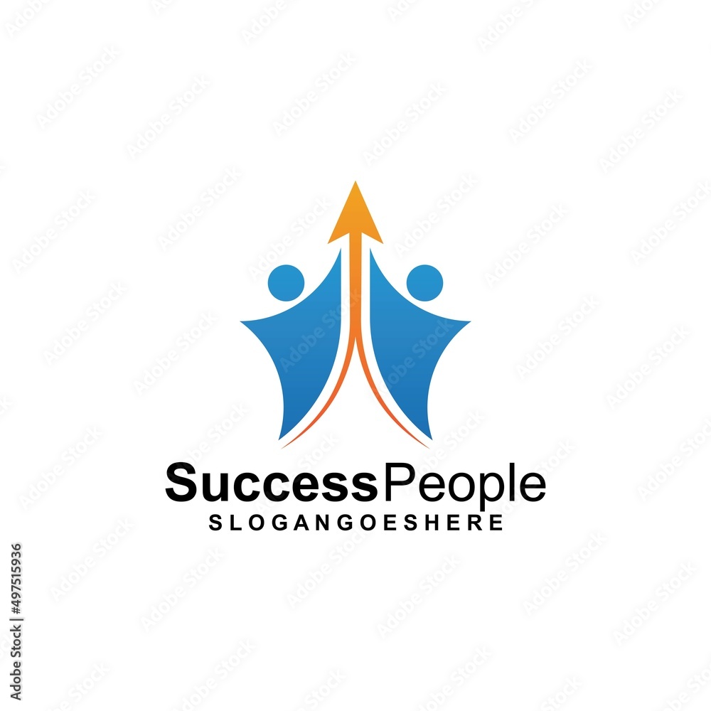 Success People Logo Template Design Vector. Design concept for business
