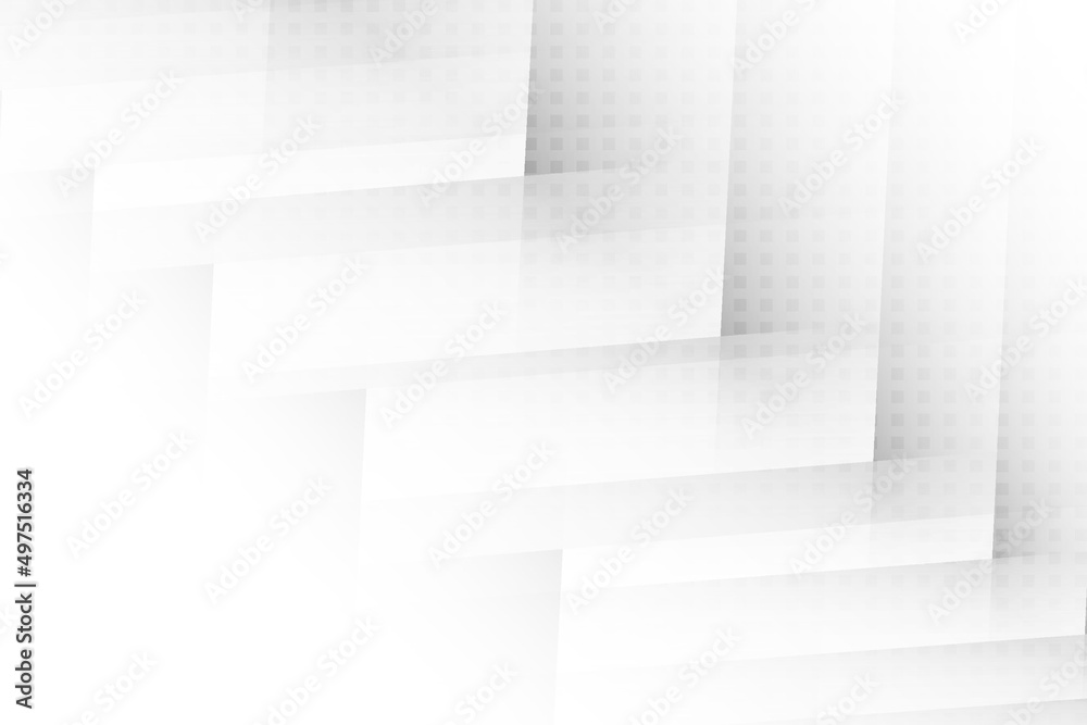 Abstract white and gray color, modern design background with geometric shape. Vector illustration.	
