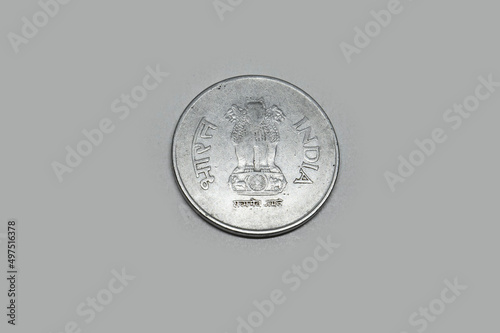 Indian Currency one Rupees silver Coin, Indian Currency, Money, one Rupees coin