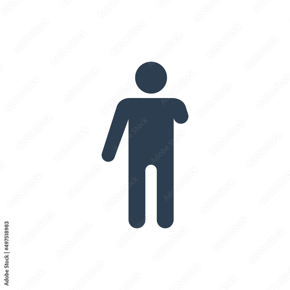 Disabled person icon, Arm amputated icon, Vector. Disabled person icon, Arm amputated icon, Vector.