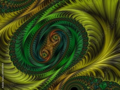 Fractal surreal background. Futuristic scientific design. Dynamic illustration. Computer generated fractal artwork