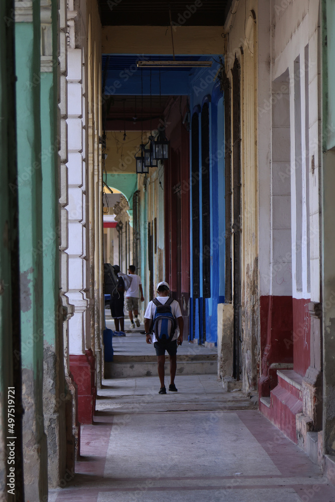 Arcade in the city of Havana, Cuba