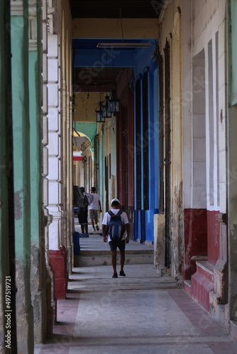 Arcade in the city of Havana  Cuba