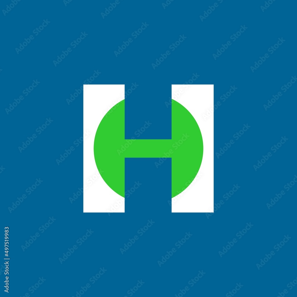 Fototapeta premium H letter logo vector illustration. H Lettermark simple iconic logo design.