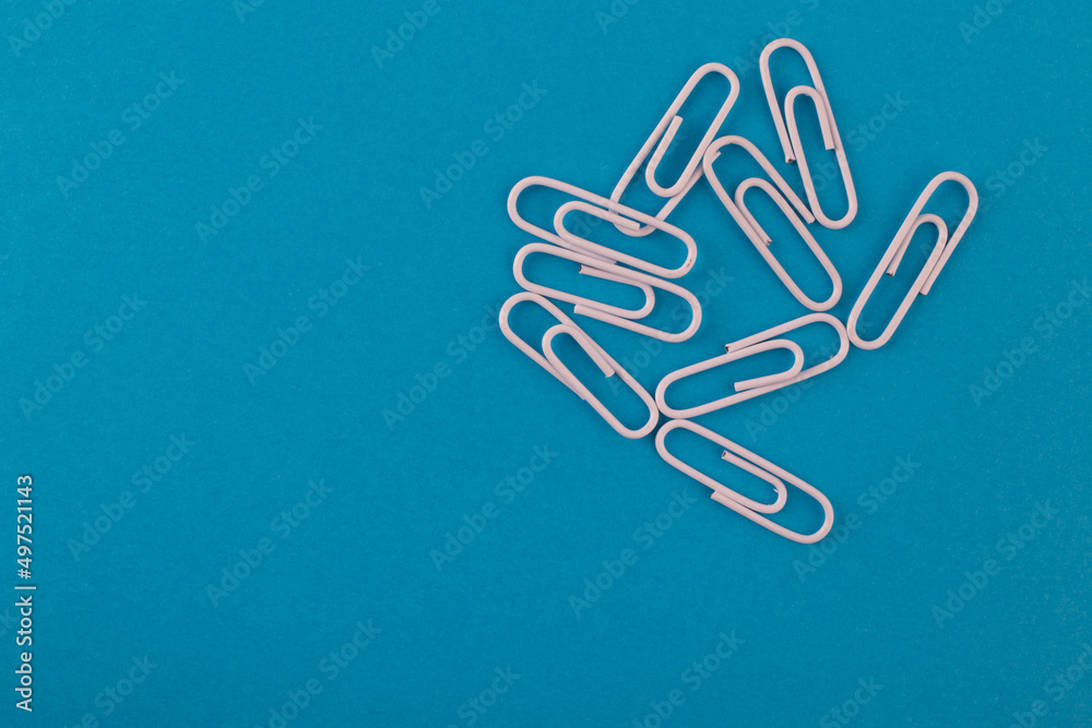 Colored paper clips. Colored paper clips.