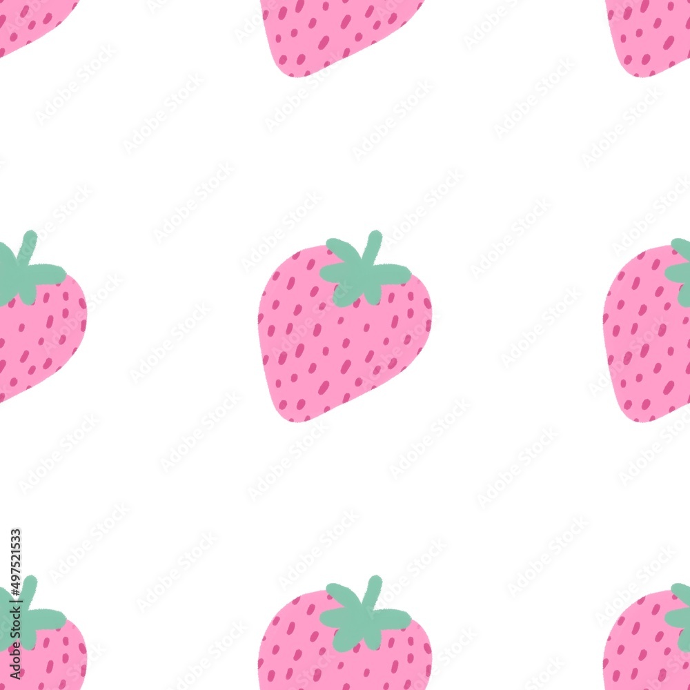 Fototapeta premium Summer seamless fruit pattern for fabrics and packaging and gifts and cards and kids