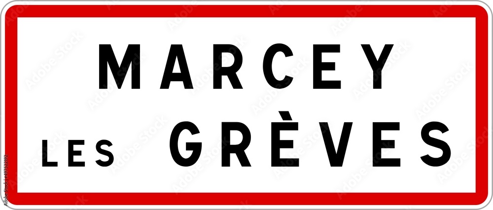Panneau entrée ville agglomération Marcey-les-Grèves / Town entrance sign Marcey-les-Grèves Panneau entrée ville agglomération Marcey-les-Grèves / Town entrance sign Marcey-les-Grèves