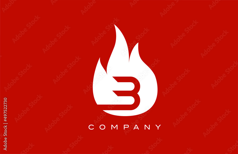 red B fire flames alphabet letter logo design. Creative icon template for business and company red B fire flames alphabet letter logo design. Creative icon template for business and company