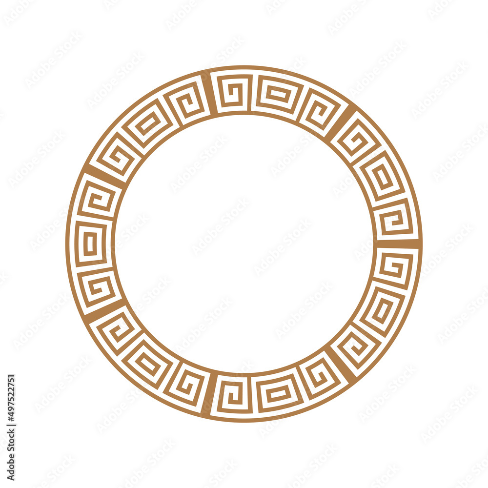 Greek key round frame. Greek border. Vector Greek key round frame. Greek border. Vector