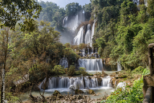 Thi lo su Waterfall,beautiful waterfall in deep in rain forest,Tak province, Thailand, photo