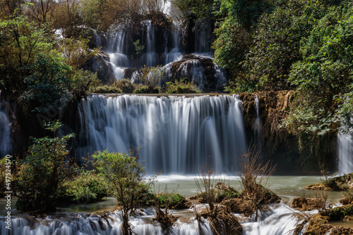 Thi lo su Waterfall beautiful waterfall in deep in rain forest Tak province  Thailand 