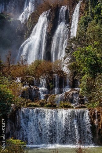 Thi lo su Waterfall,beautiful waterfall in deep in rain forest,Tak province, Thailand,