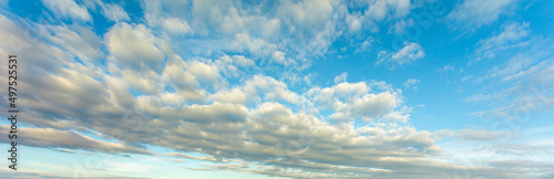 Clouds and sky,blue sky background with tiny clouds. panorama  © banjongseal324