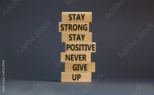 Принти на полотні Never give up symbol