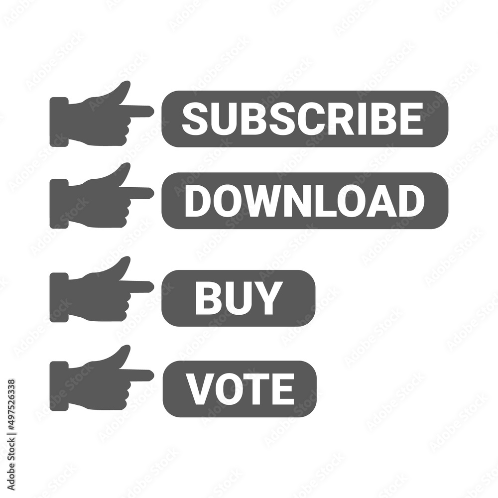 vector flat illustration icon click the download button, vote, subscribe, buy. vector flat illustration icon click the download button, vote, subscribe, buy.