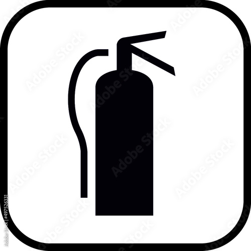 Fire extinguisher sign isolated. Vector icon
