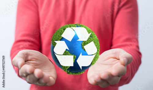 Recycling. Green recycle ec...