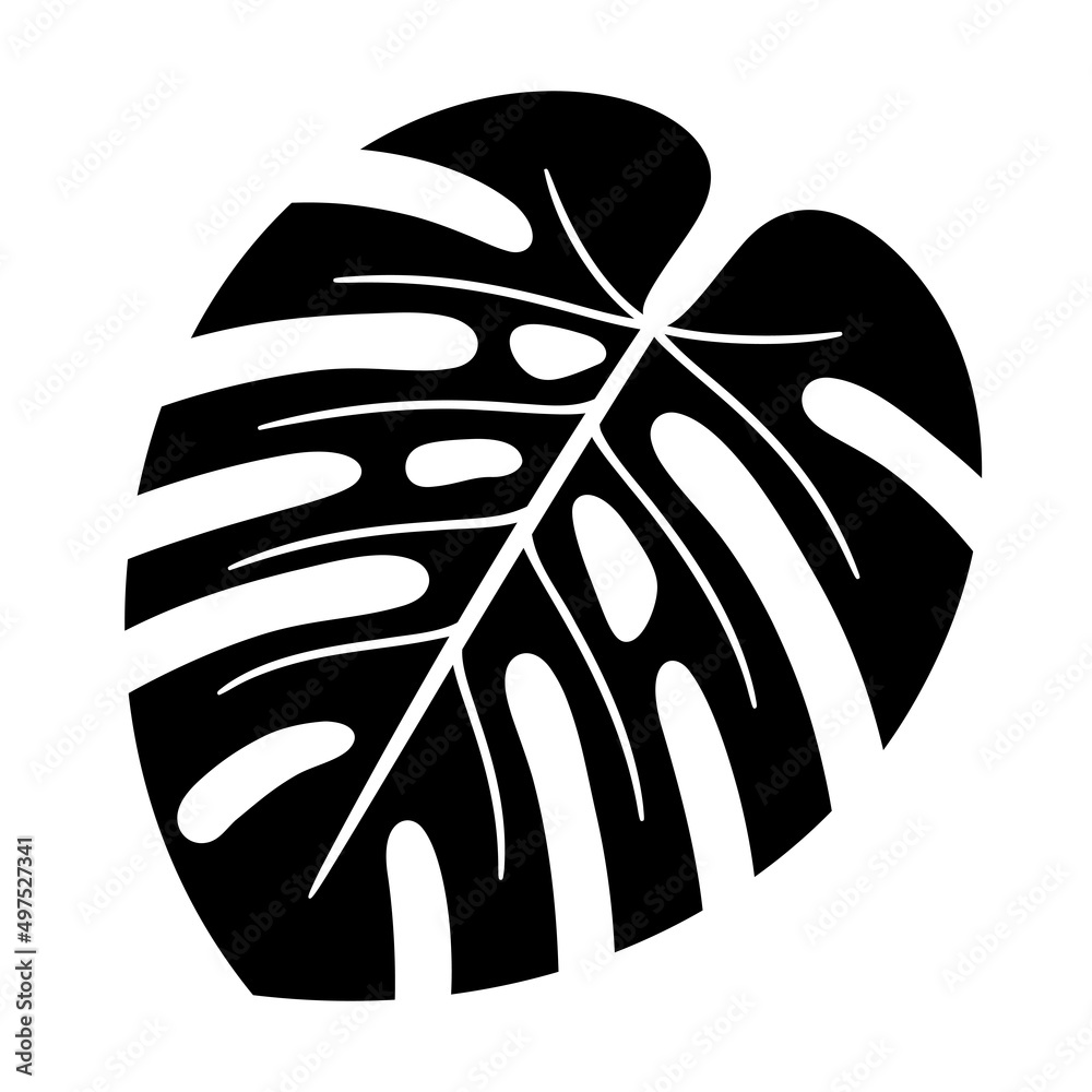 モンステラのイラスト シルエット Stock Vector Adobe Stock