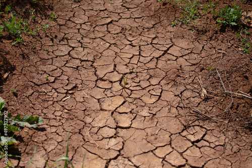 Tierra seca y deshidratada por el cambio climático. Concepto de naturaleza.
