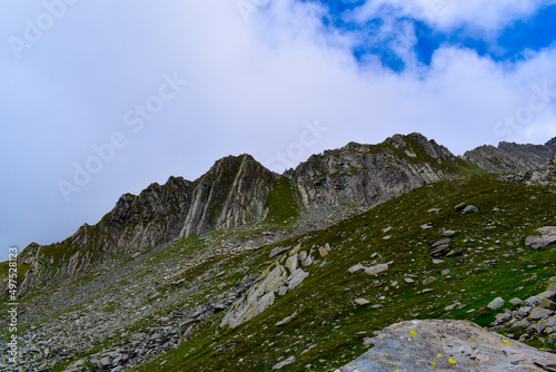 mountain landscape with clouds