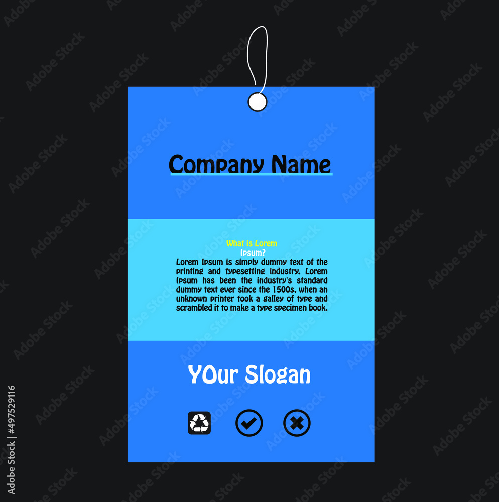 Naklejka premium the hang tag design