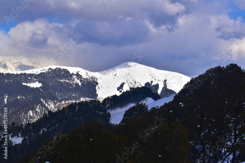 snow covered mountains