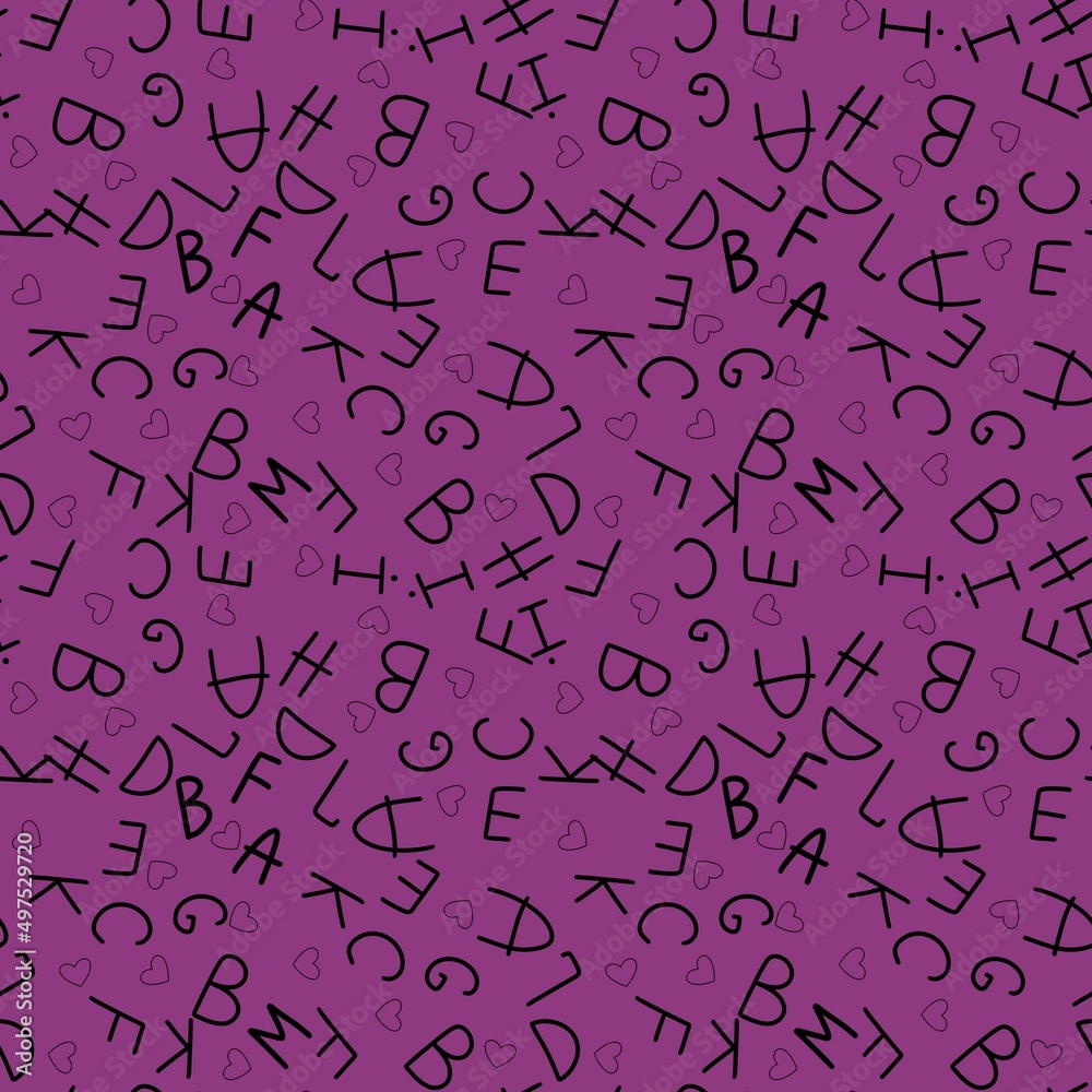 Alphabet seamless pattern for fabrics and packaging and gifts and cards and kids and wrapping paper and school Alphabet seamless pattern for fabrics and packaging and gifts and cards and kids and wrapping paper and school