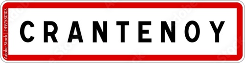 Panneau entrée ville agglomération Crantenoy / Town entrance sign Crantenoy