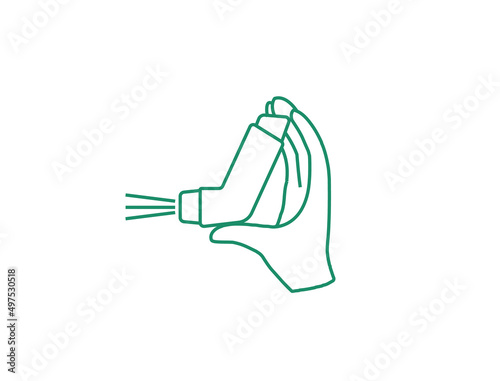 anti asthmatic icon vector illustration 