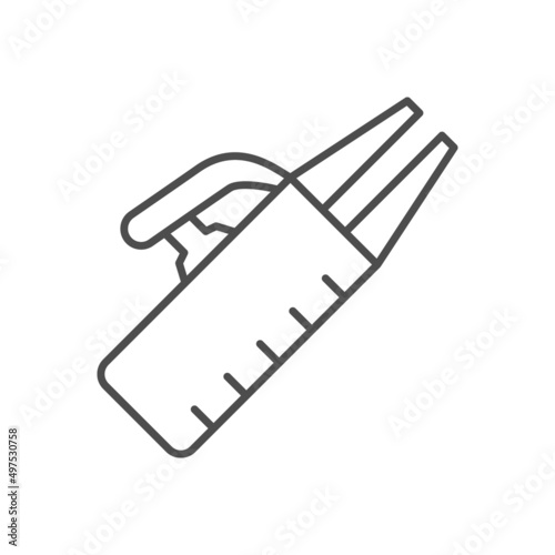 Welding clamp line outline icon