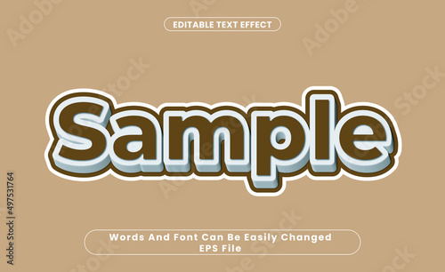 sample editable text effect, word and font can be change